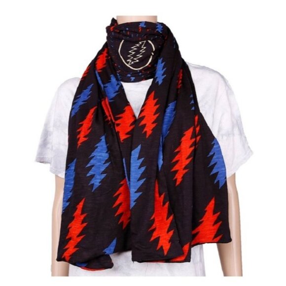 Grateful Dead Accessories - Grateful Dead New Lightning Bolt Long Scarf Neck Wrap Fashion Music Mask Hippie